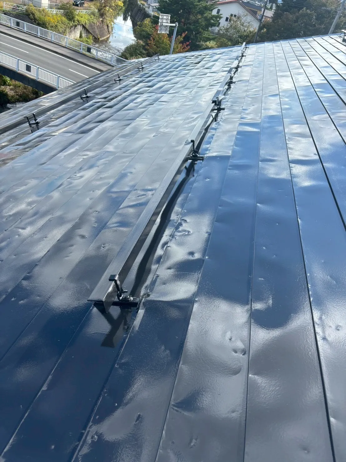 2階横葺き部施工後